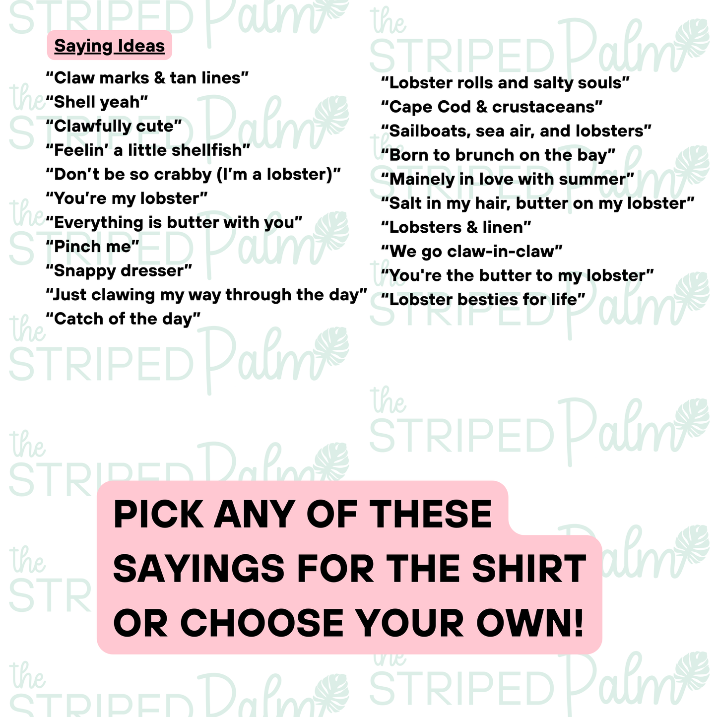 Red, White & Lobster Personalized Tee