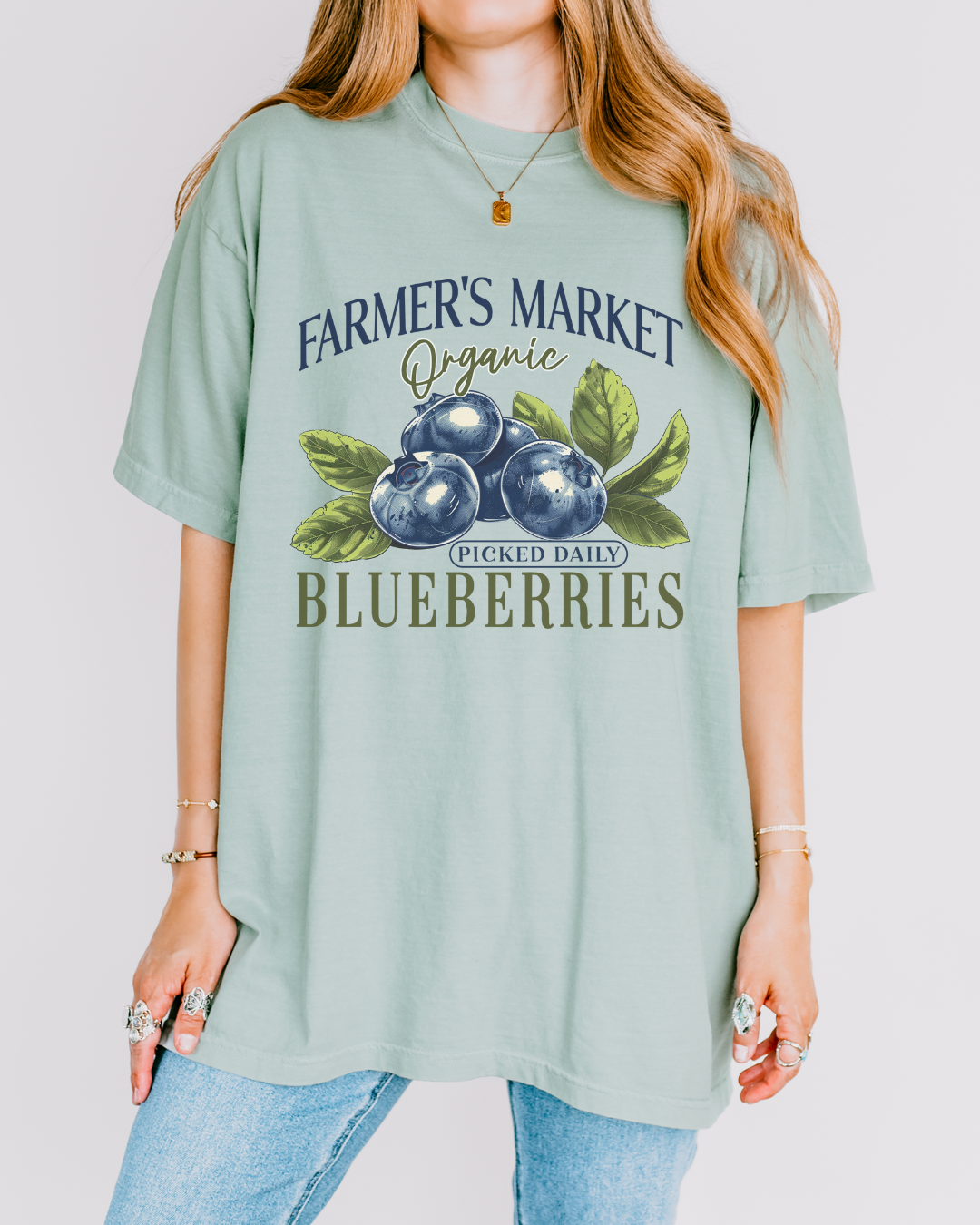 Farmers Market Blueberries Tee