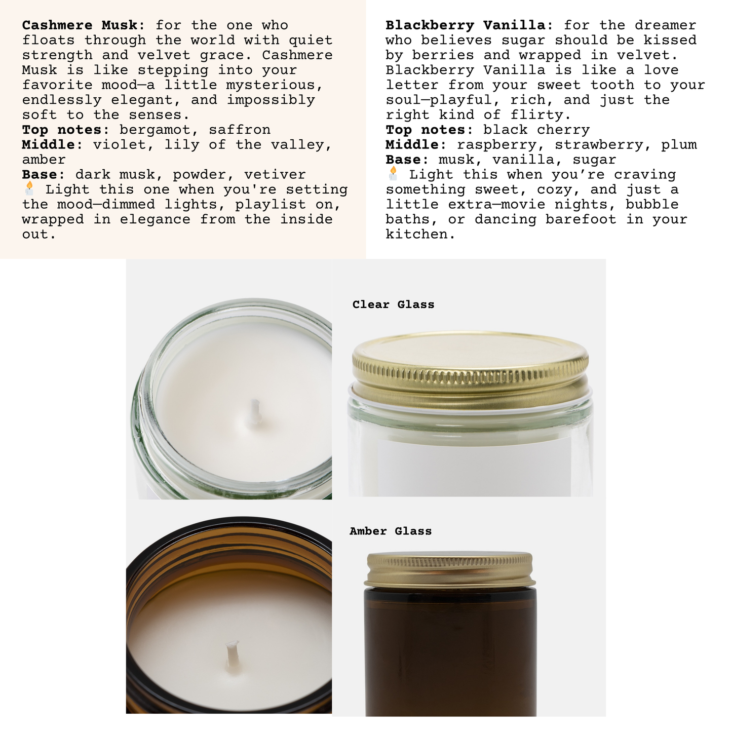 Personalized "Cozy Creative" Coconut Apricot Wax Scented Candles (4oz, 9oz)