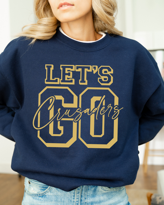 Let's GO Crusaders Crewneck in Navy