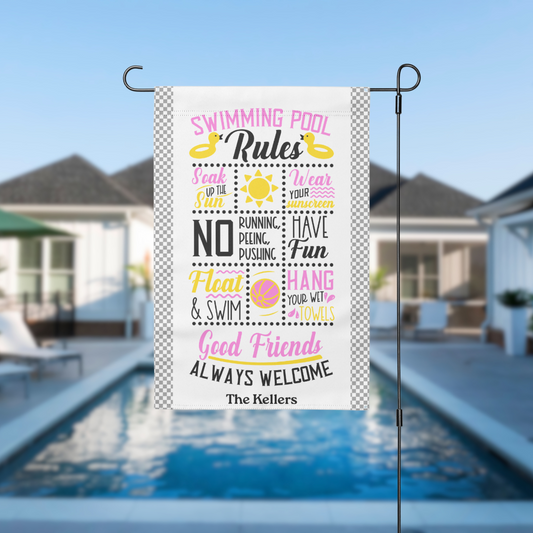 Swimming Pool Rules Flag