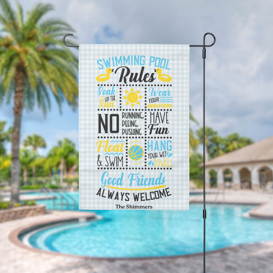 Swimming Pool Rules Flag