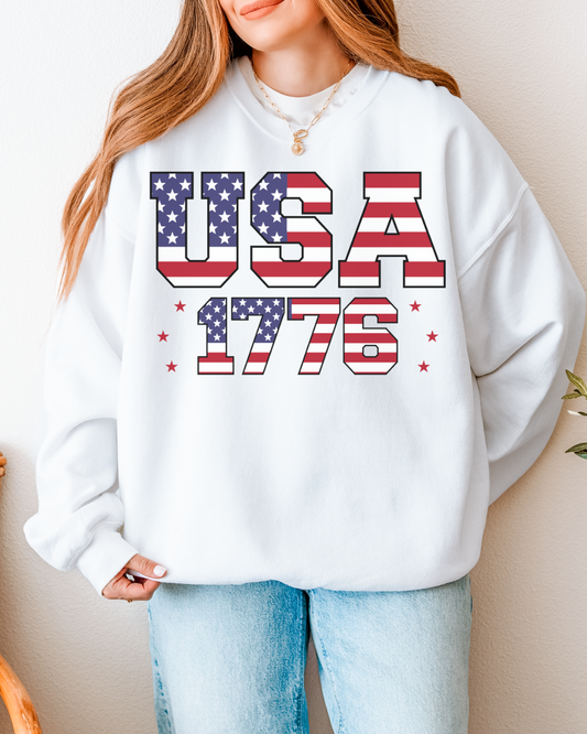 USA 1776 Flag Sweatshirt