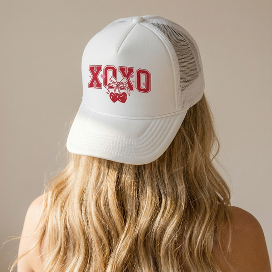 XOXO Valentines Mesh Trucker Hat