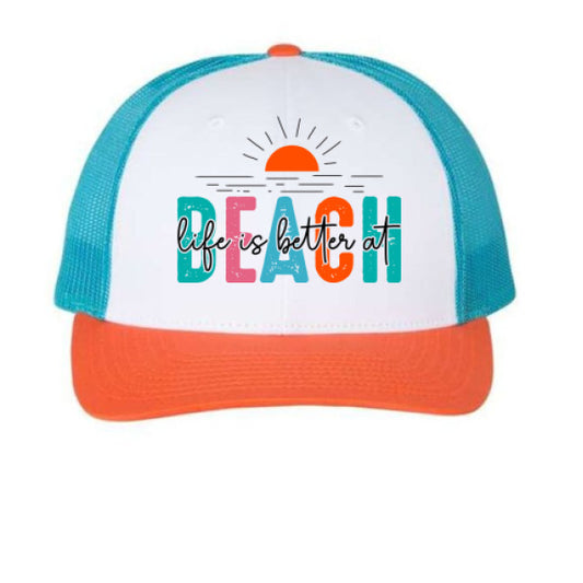 White/ Blue Hawaiin/ Pale Orange - FRONT
