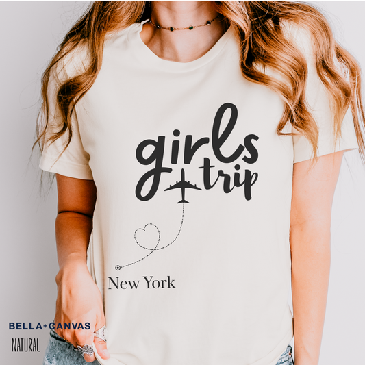 Heart in the Clouds Girls Trip Destination Shirt