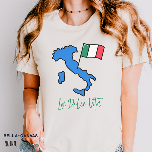 La Dolce Vita Italy Map Tee