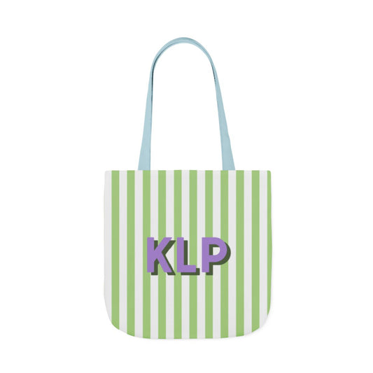 Striped Monogram Tote Bag