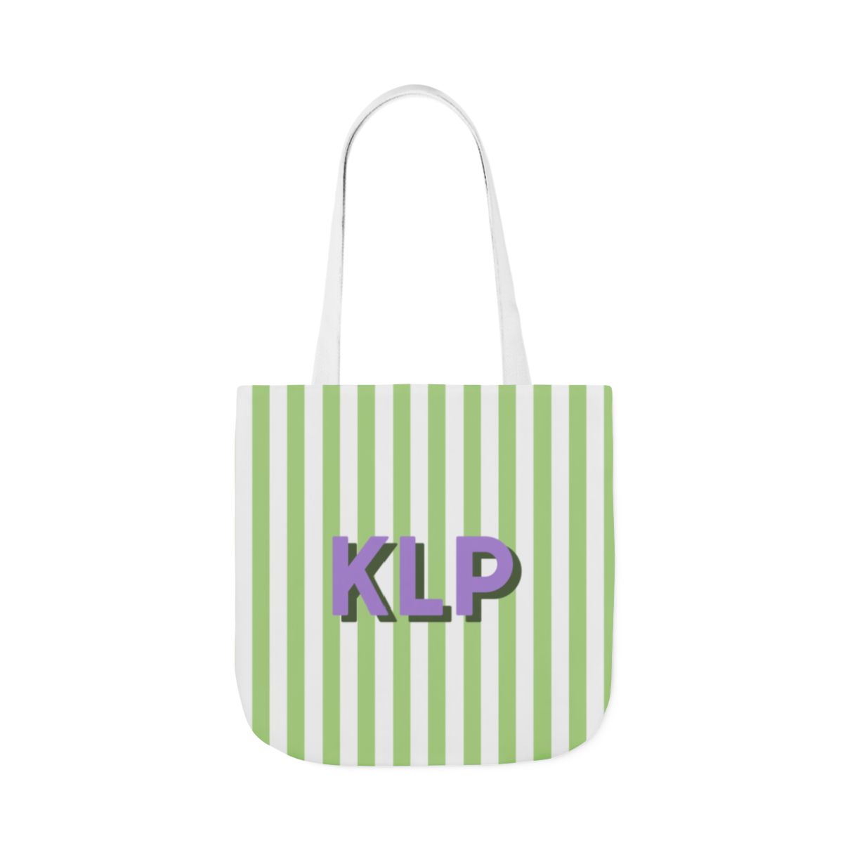 Striped Monogram Tote Bag