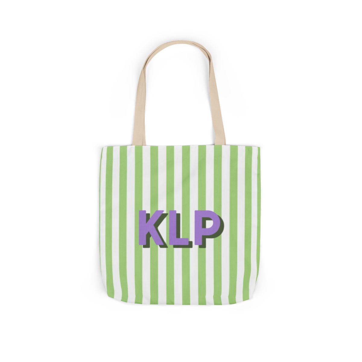 Striped Monogram Tote Bag