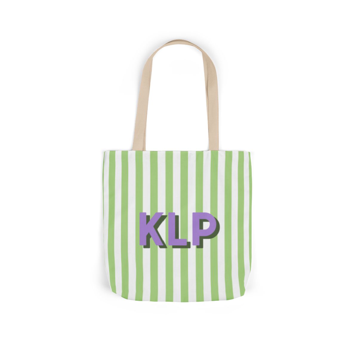 Striped Monogram Tote Bag