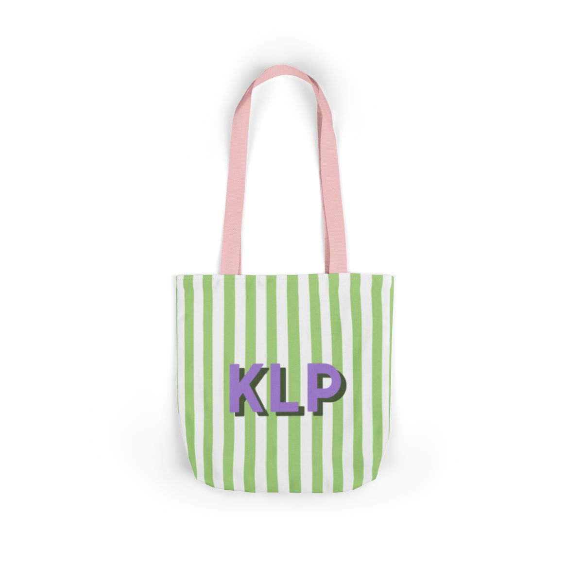 Striped Monogram Tote Bag