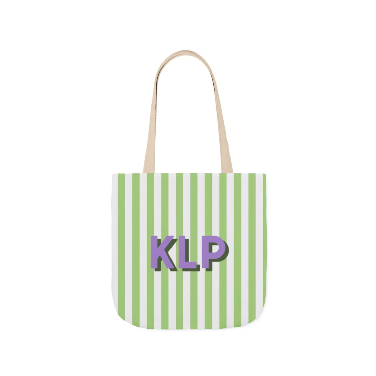 Striped Monogram Tote Bag