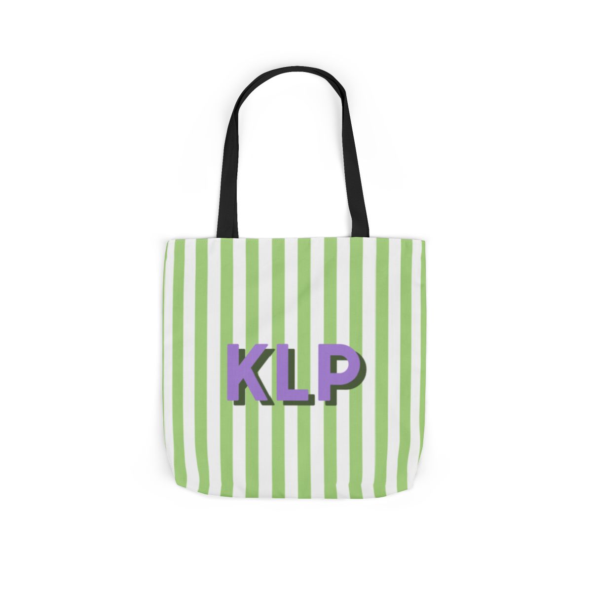 Striped Monogram Tote Bag
