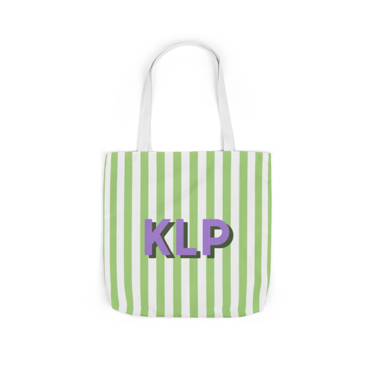 Striped Monogram Tote Bag