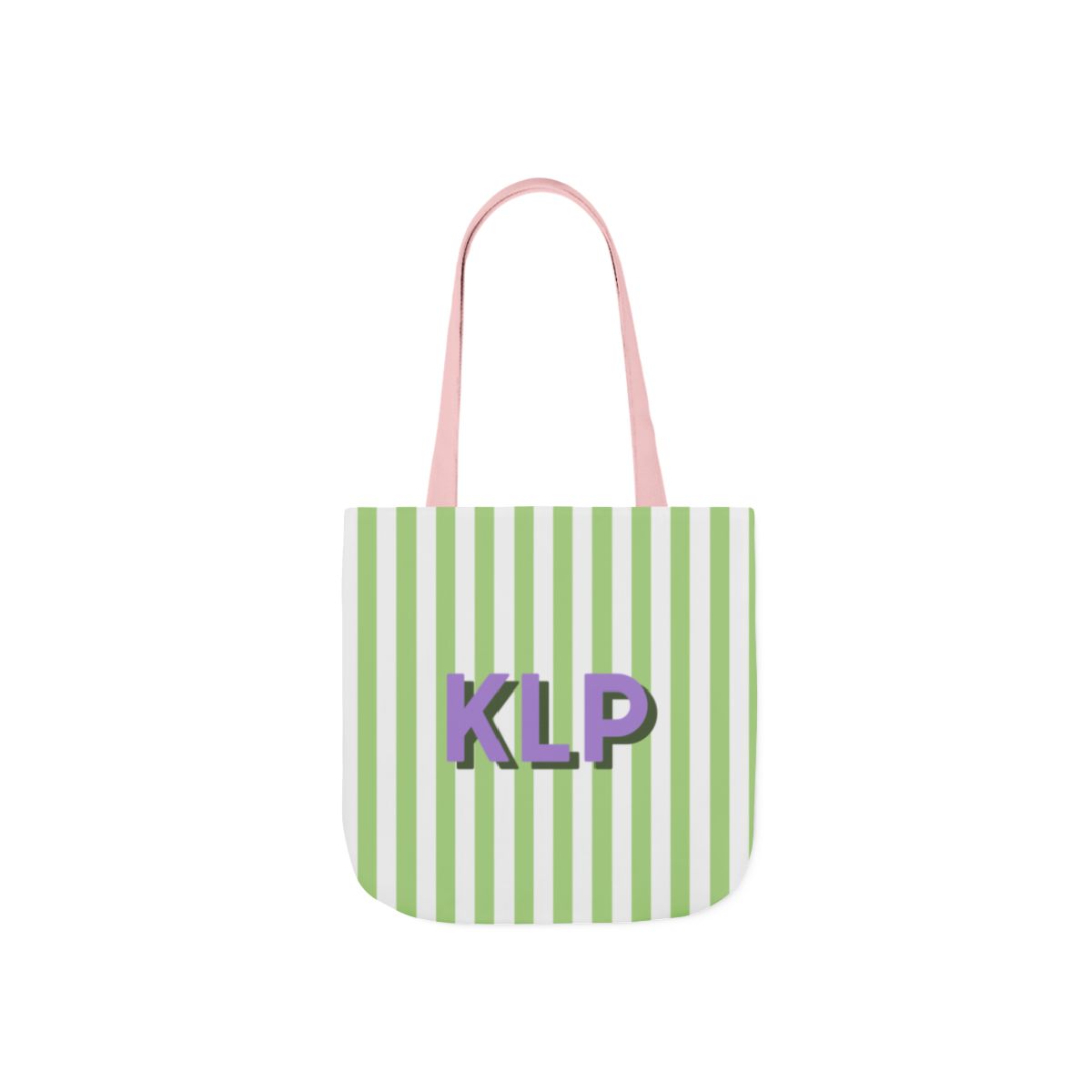 Striped Monogram Tote Bag