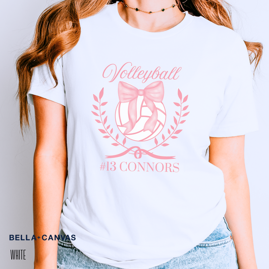 Personalized Volleyball Coquette Tshirt