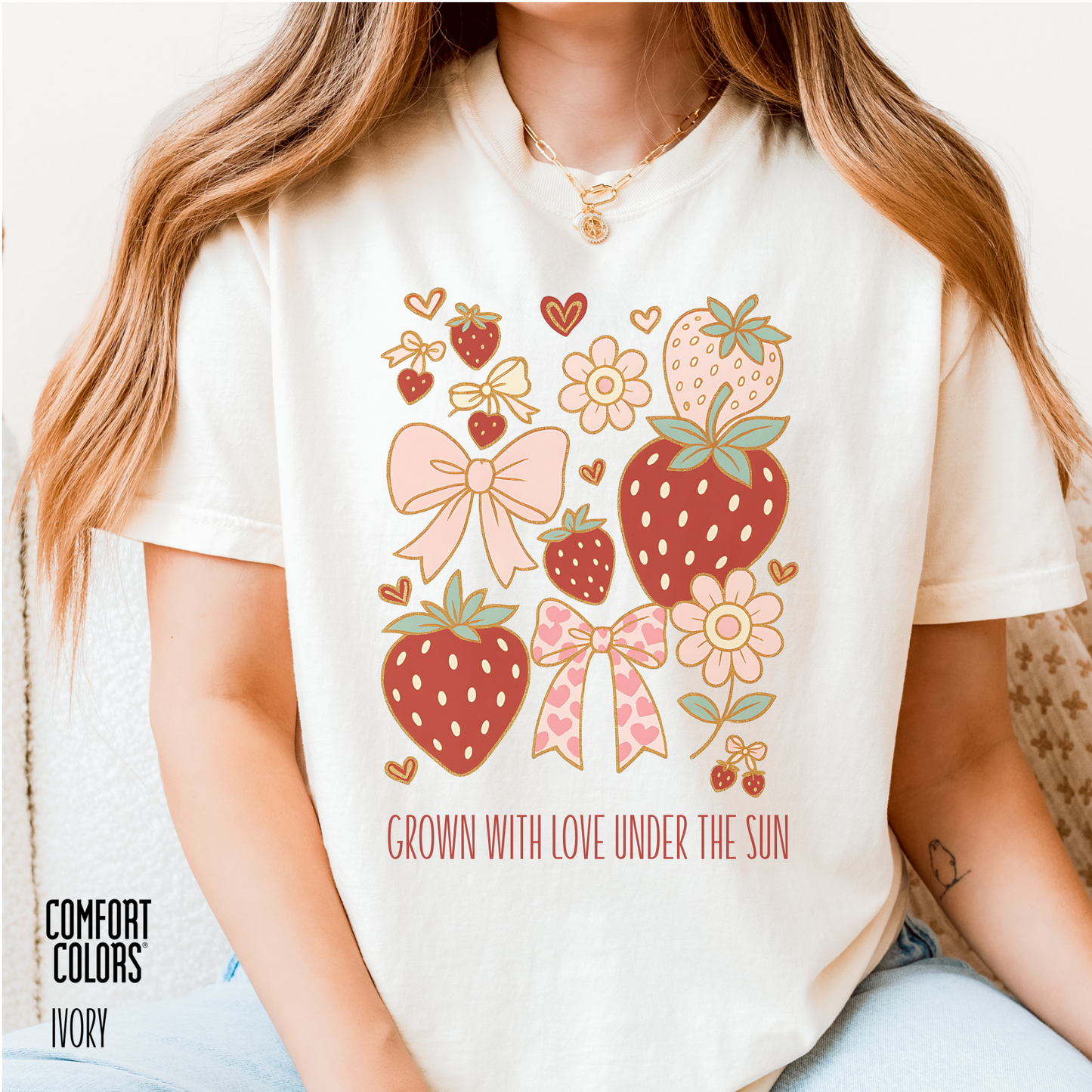 Personalized Sun-kissed Berry Coquette Tee