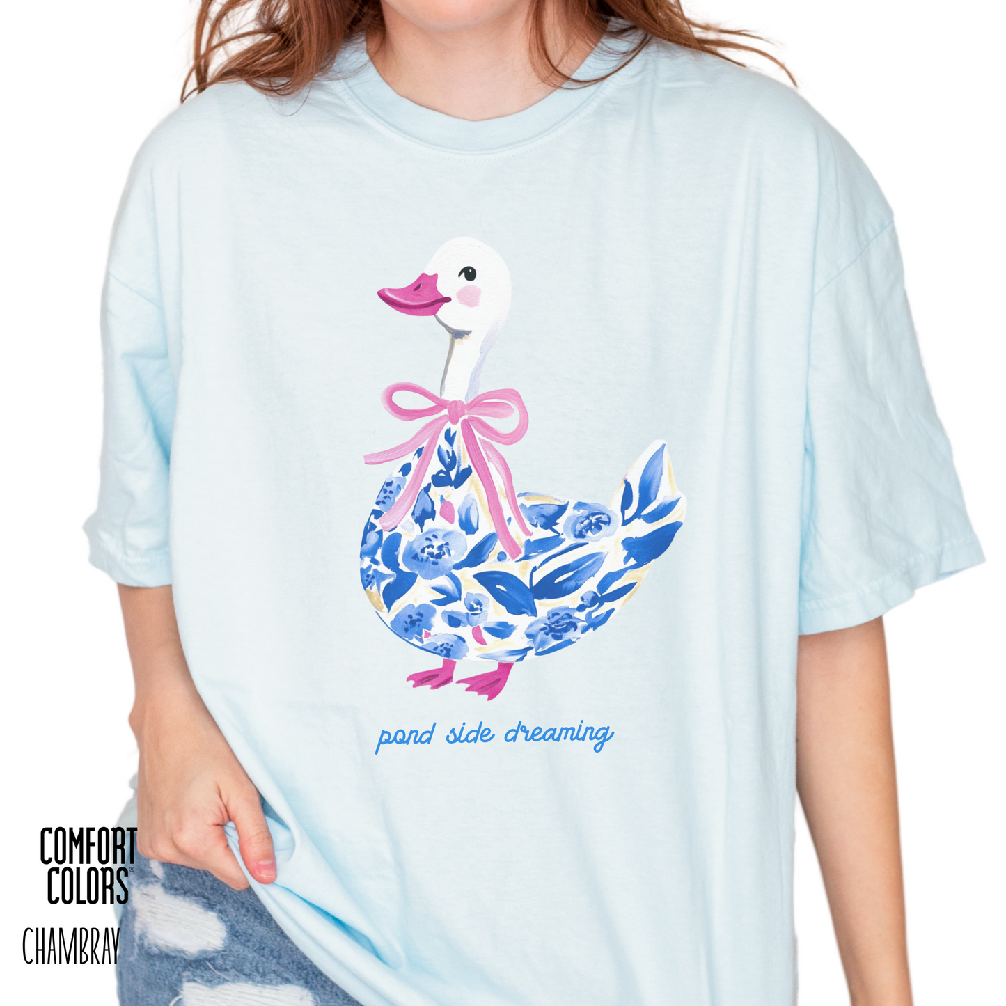 Duck in Blue Coquette Tee