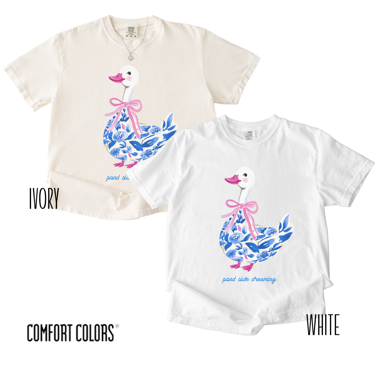 Duck in Blue Coquette Tee