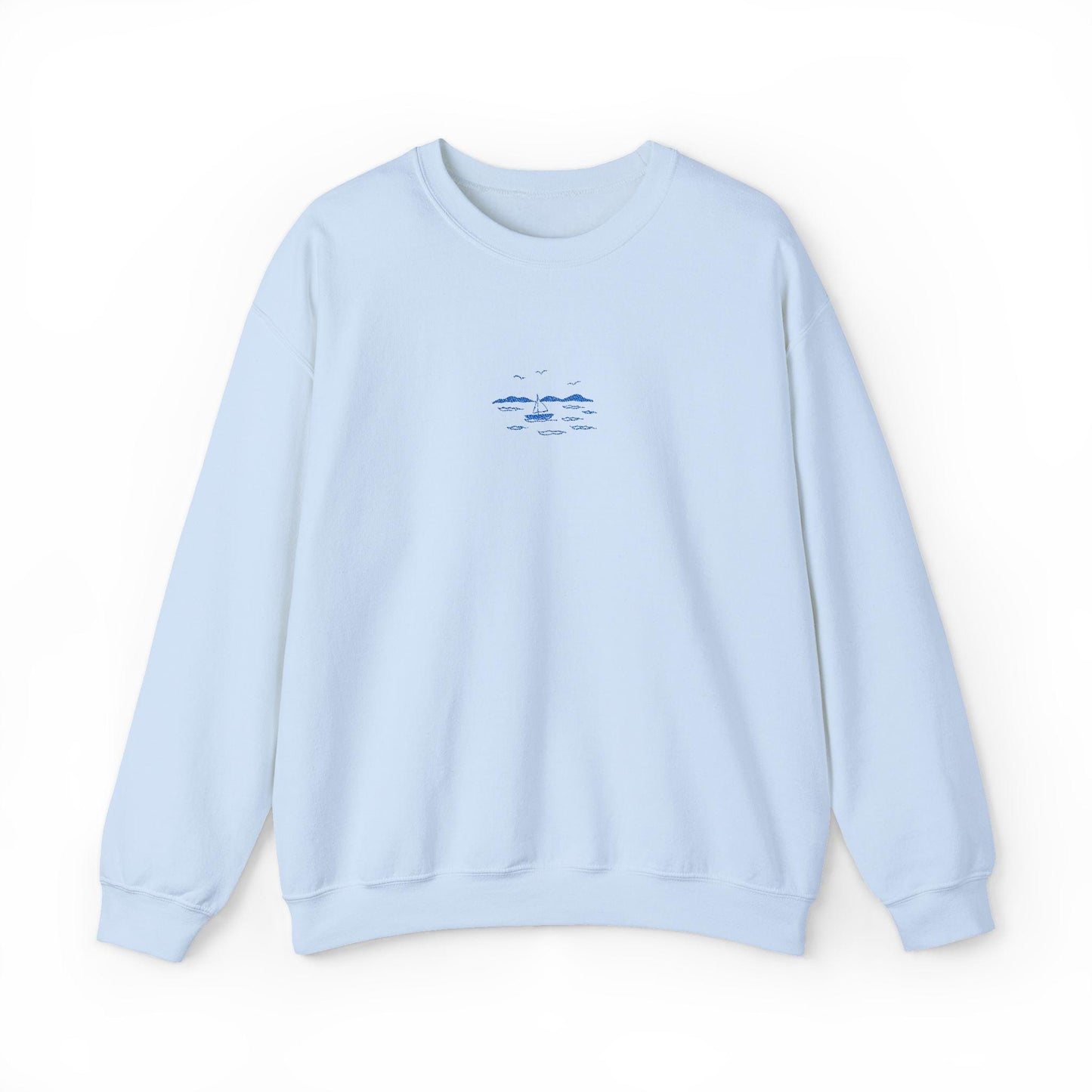 Yachts at Sea Embroidered Sweatshirt
