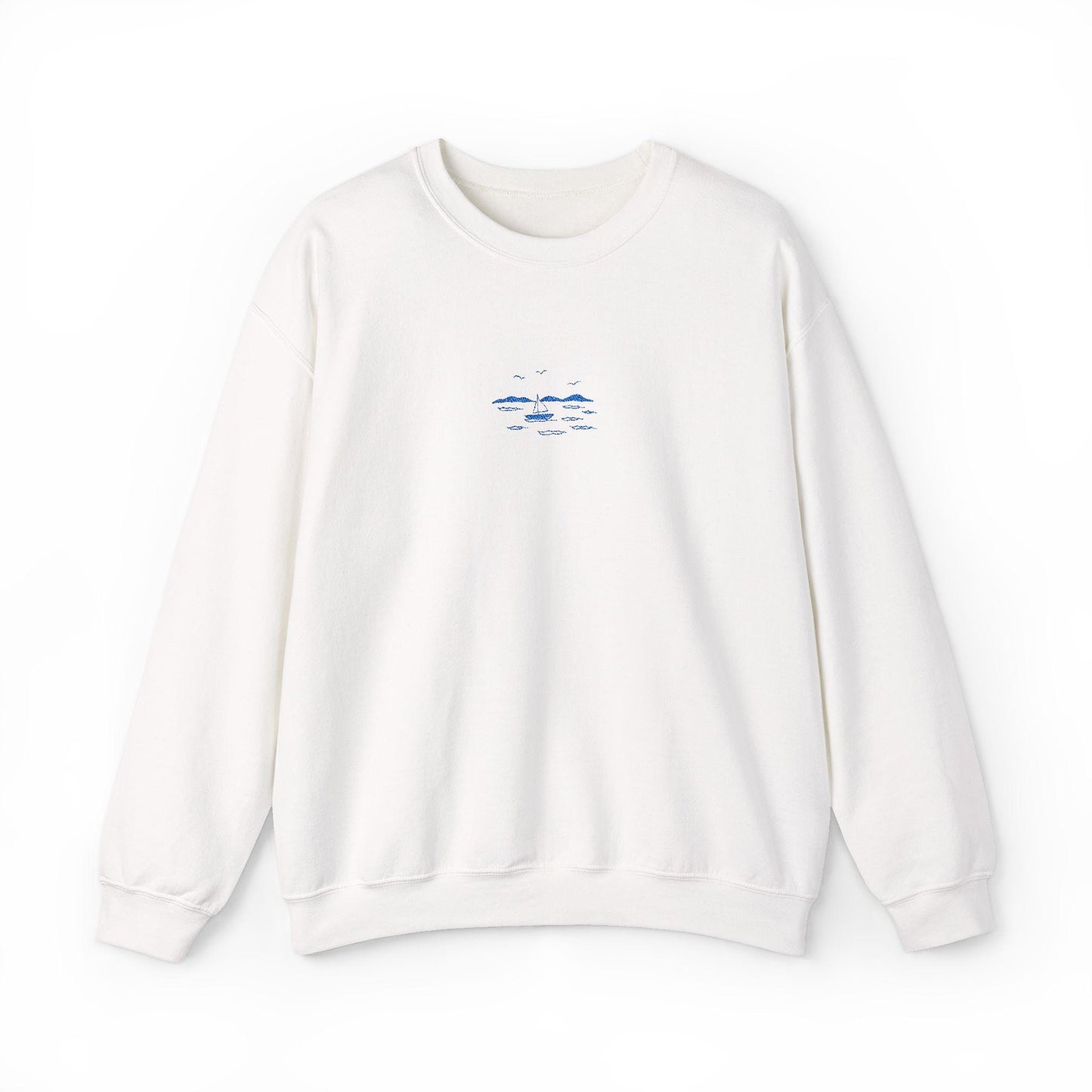 Yachts at Sea Embroidered Sweatshirt
