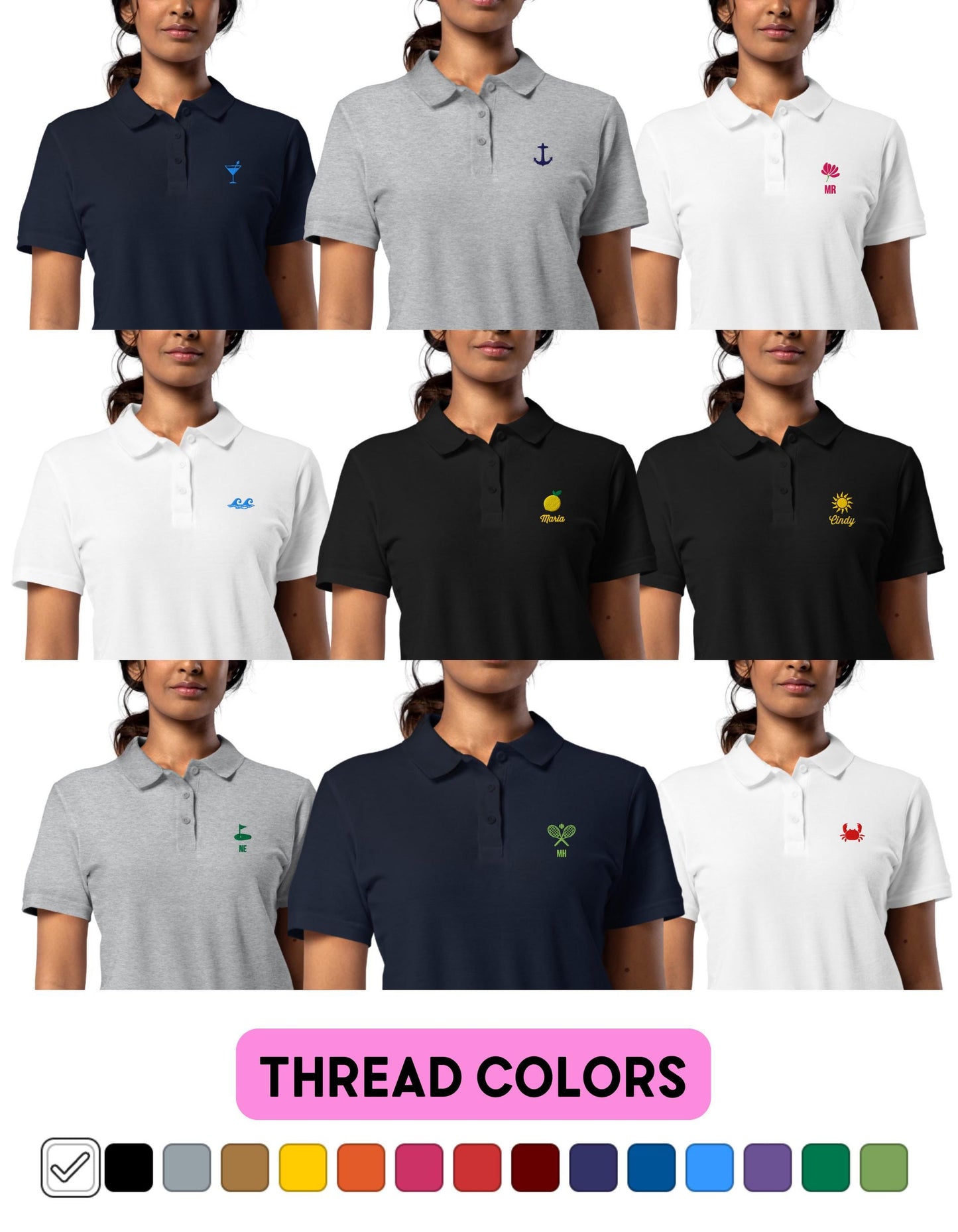 Monogram Women's Golf Polo | You Pick Icon