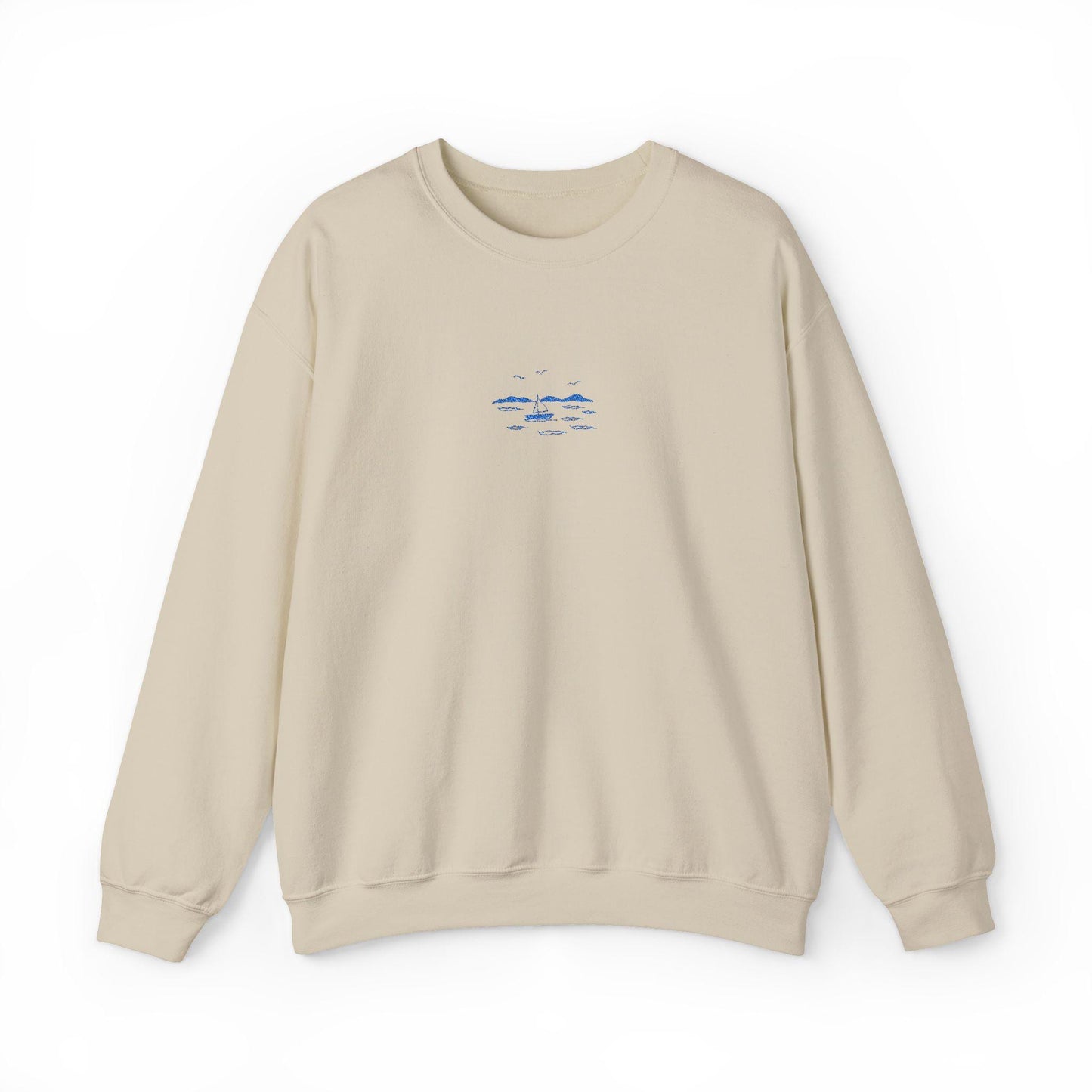 Yachts at Sea Embroidered Sweatshirt