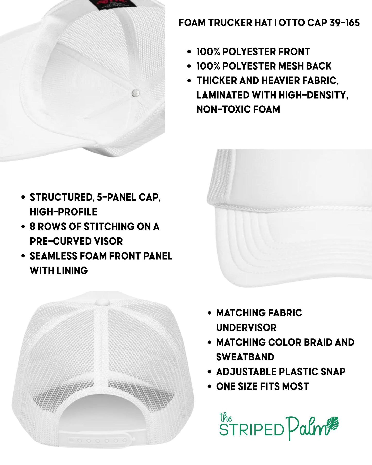 Embroidered Summer Vibes Foam Trucker Hat