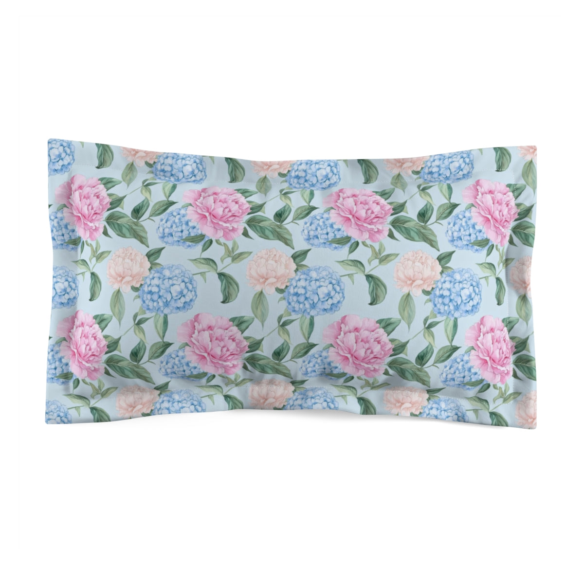 Pastel Blooms Hydrangea Pillow