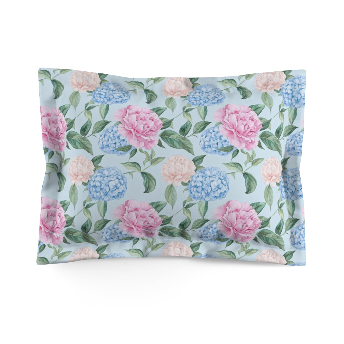Pastel Blooms Hydrangea Pillow