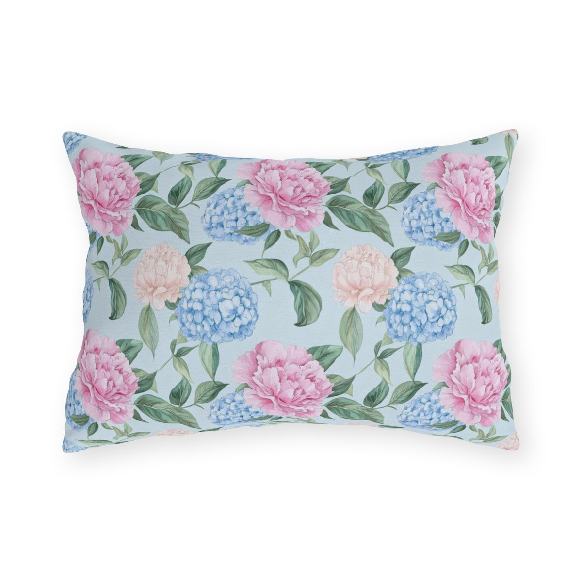 Pastel Blooms Hydrangea Pillow