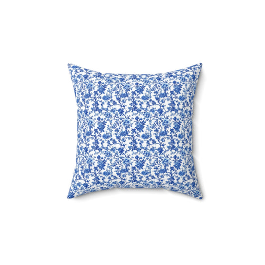 Blue Garden Toile Pillow