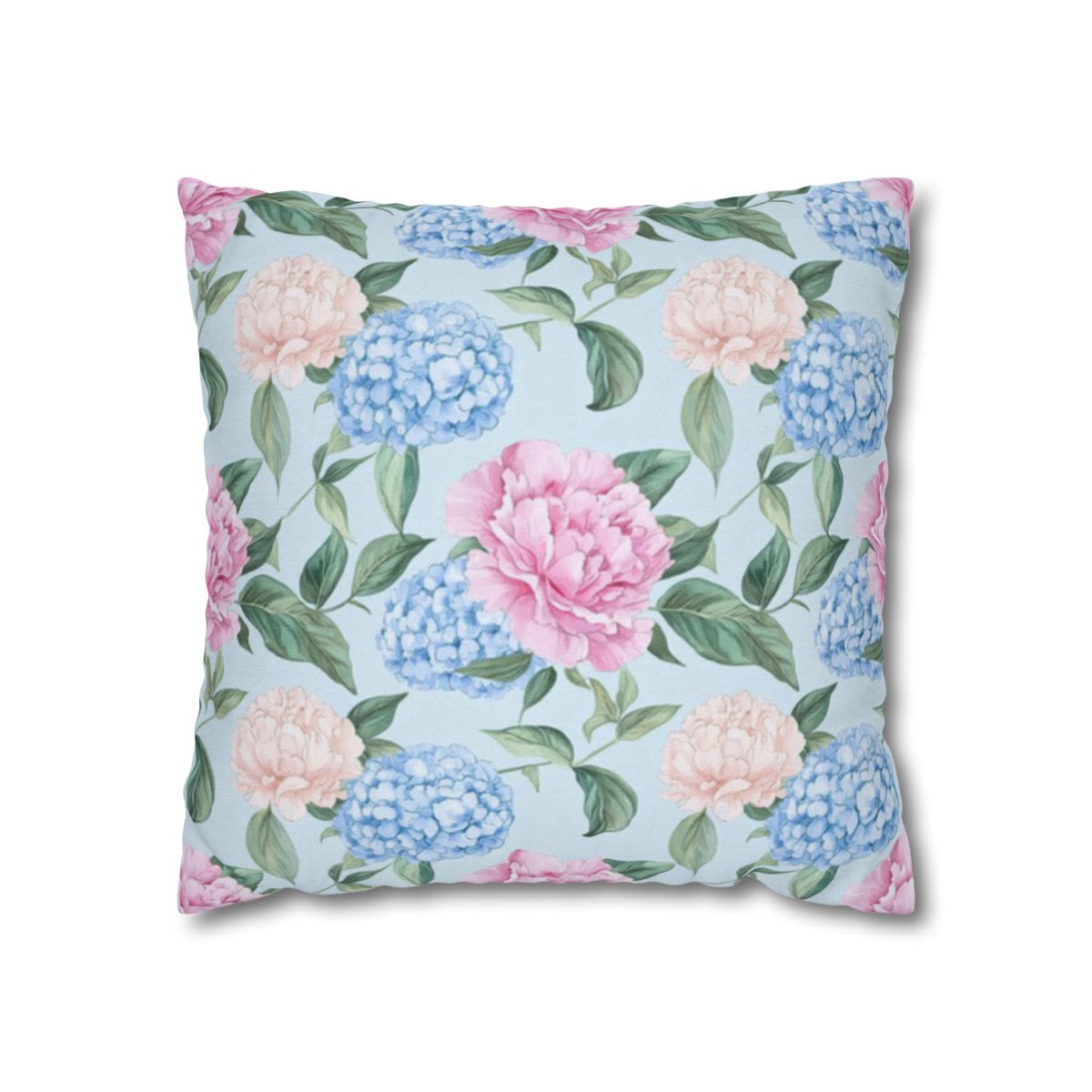 Pastel Blooms Hydrangea Pillow