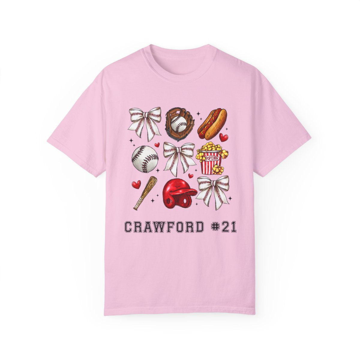 Personalized Ballpark Sweetheart Coquette Tee