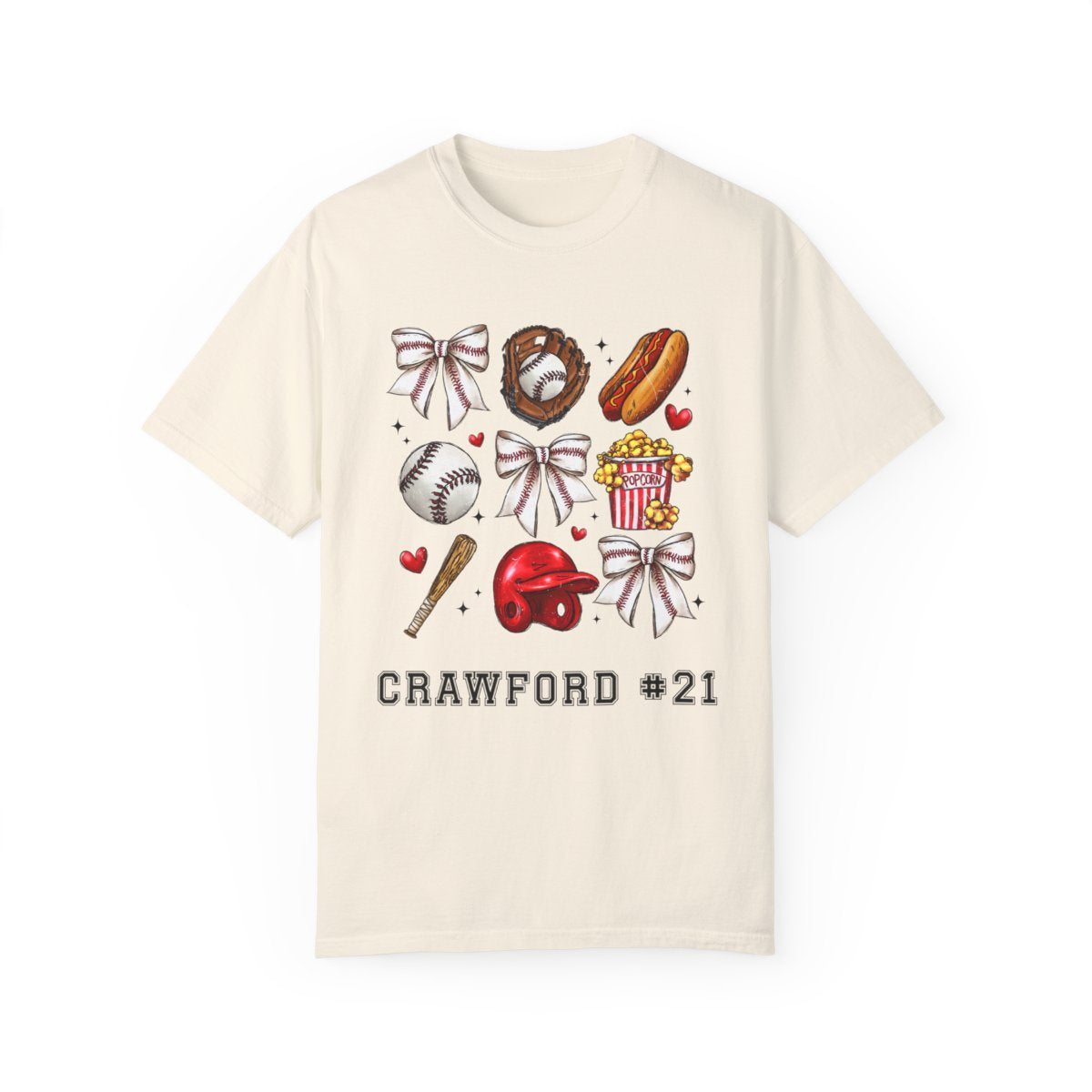 Personalized Ballpark Sweetheart Coquette Tee