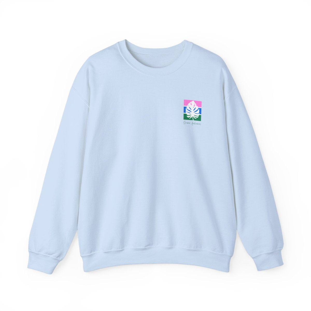 Striped Palm Logo Crewneck Sweatshirt
