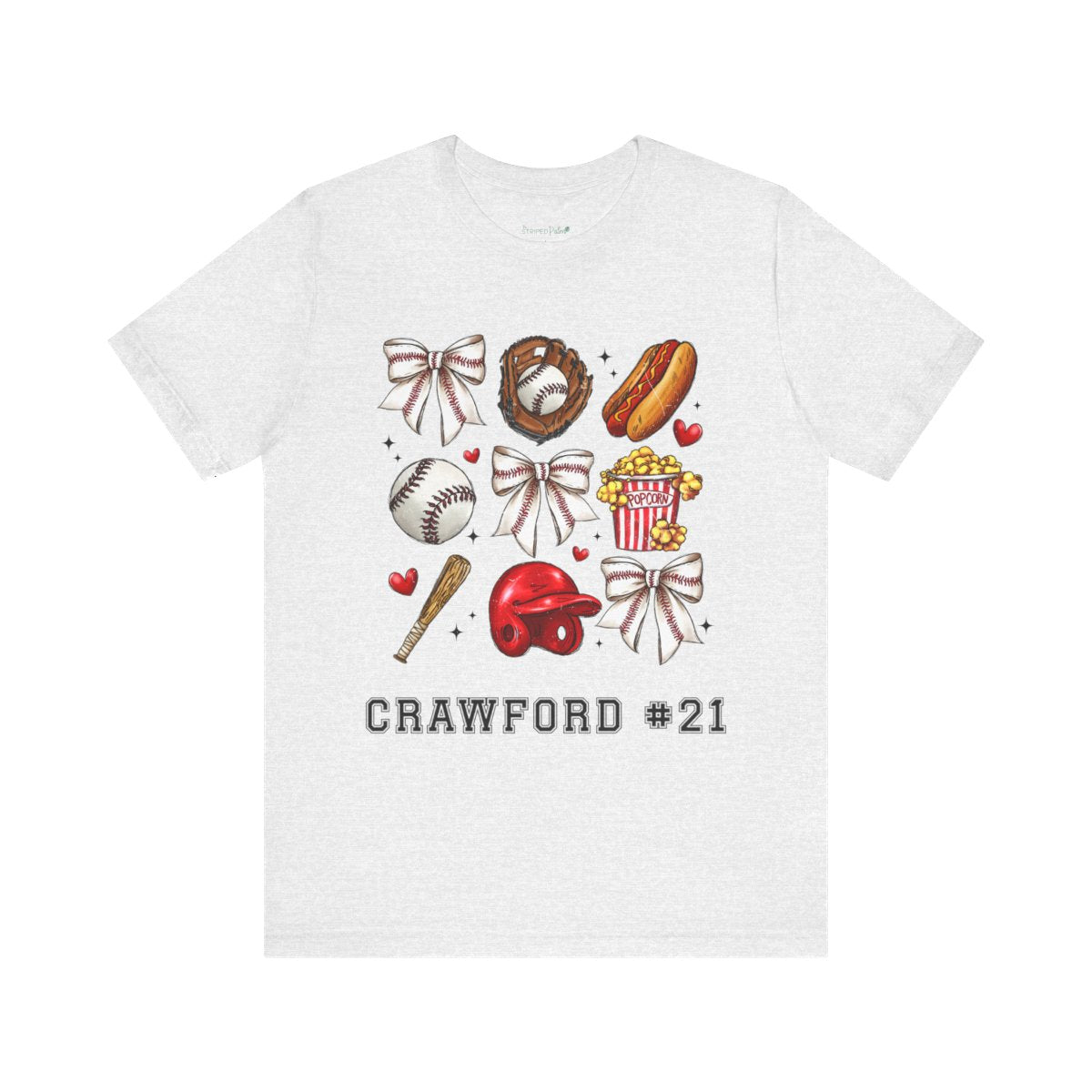 Personalized Ballpark Sweetheart Coquette Tee