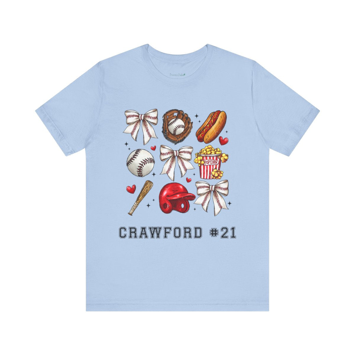 Personalized Ballpark Sweetheart Coquette Tee
