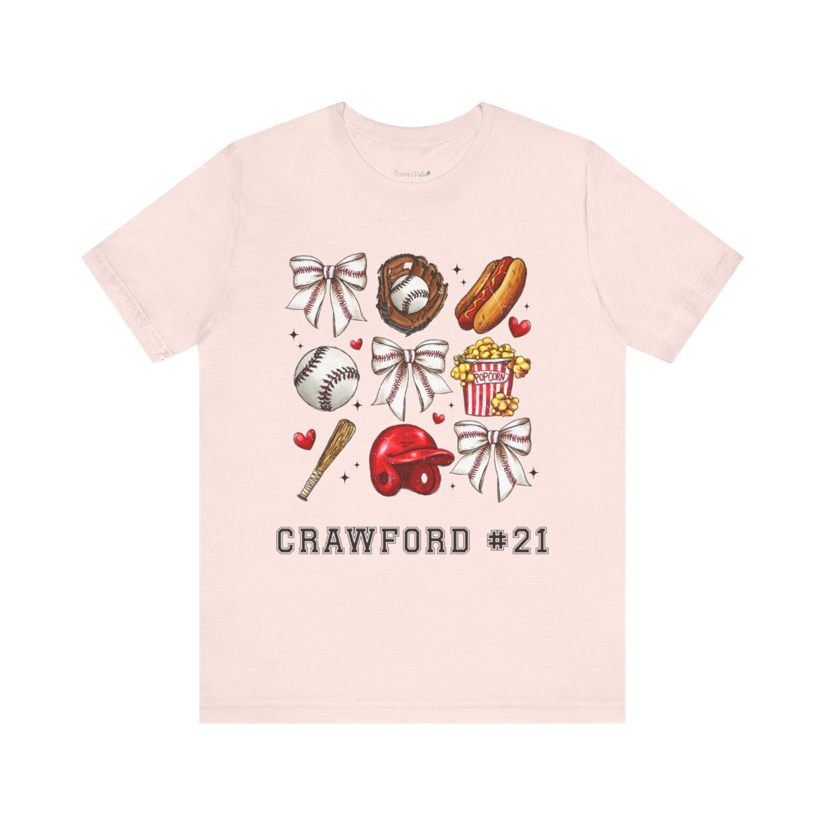 Personalized Ballpark Sweetheart Coquette Tee