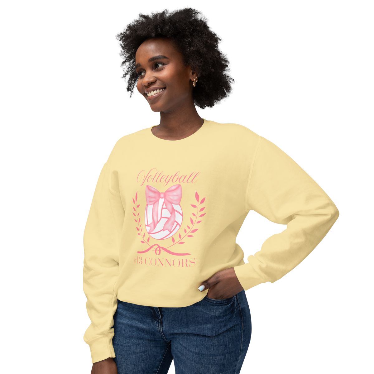 Personalized Volleyball Coquette Sweatshirt