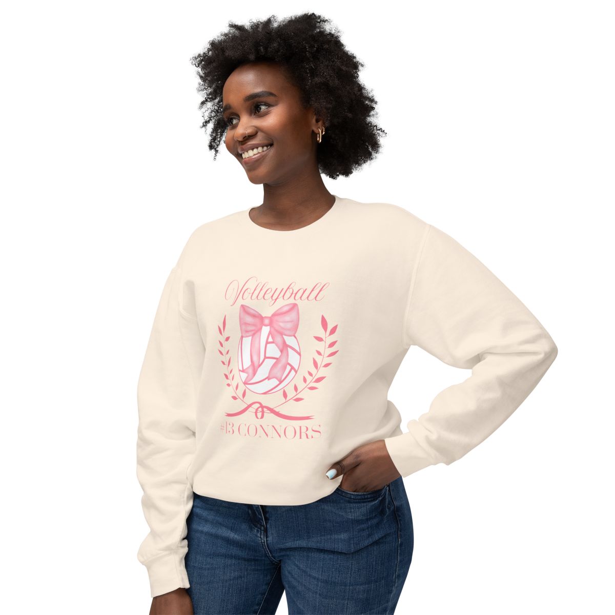 Personalized Volleyball Coquette Sweatshirt