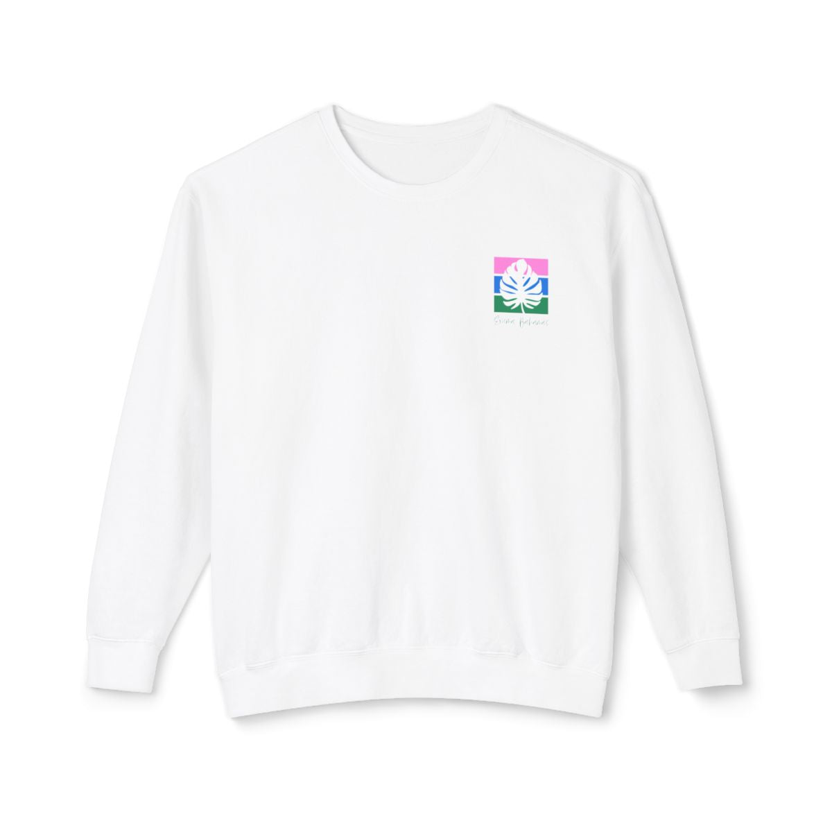 Striped Palm Logo Crewneck Sweatshirt
