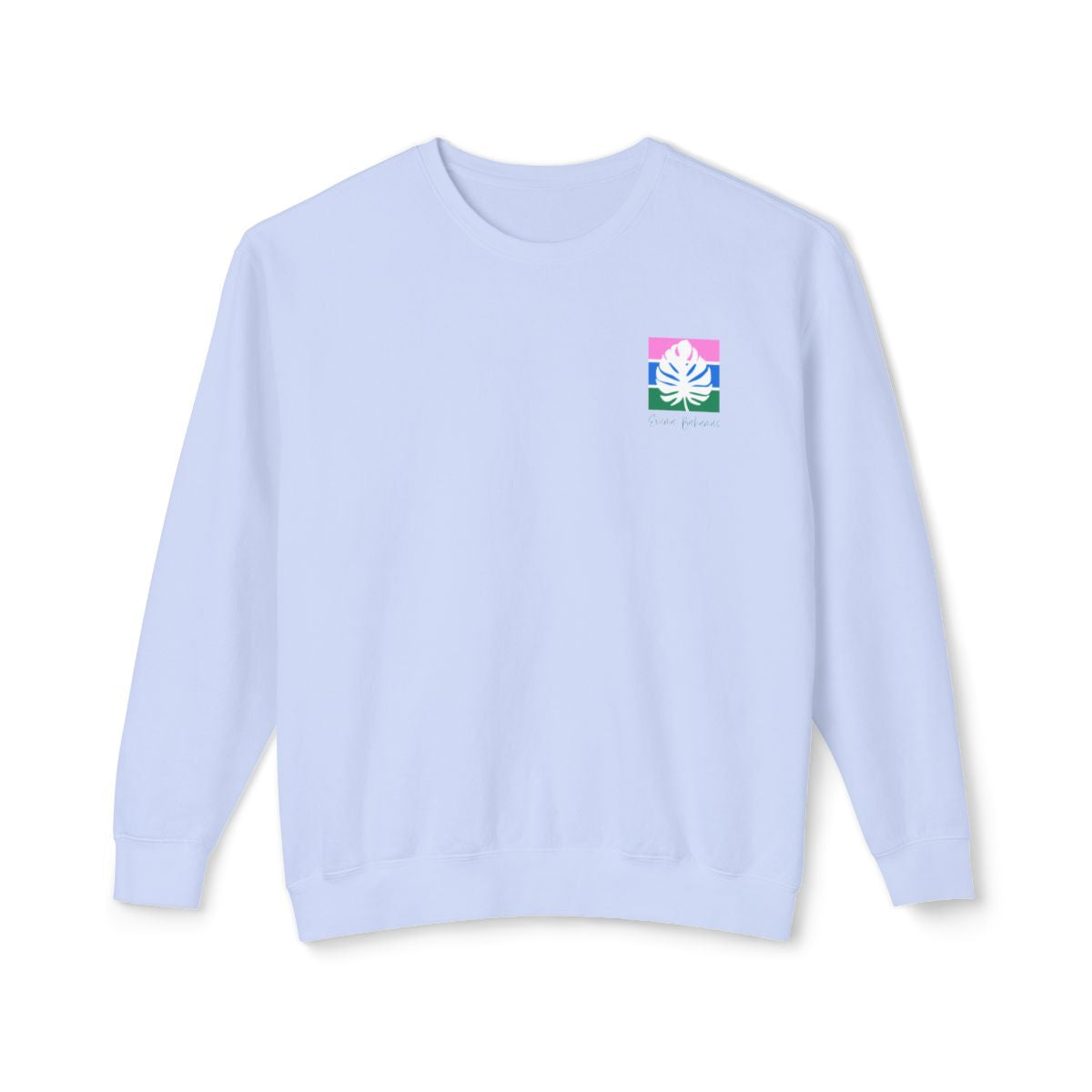 Striped Palm Logo Crewneck Sweatshirt