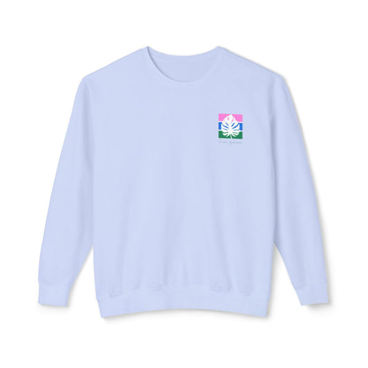 Striped Palm Logo Crewneck Sweatshirt