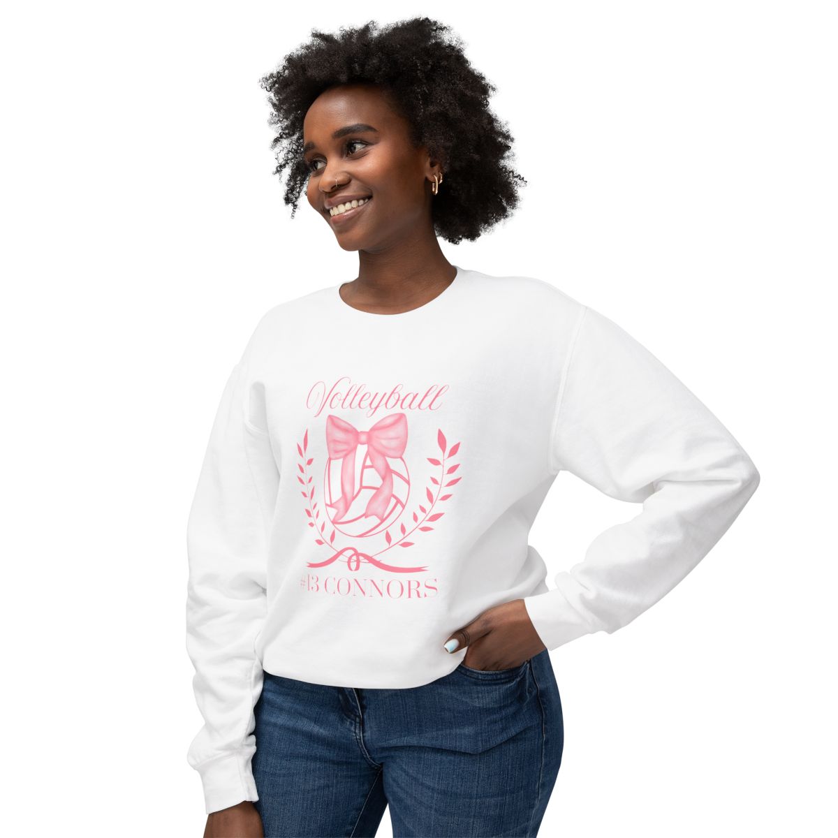 Personalized Volleyball Coquette Sweatshirt