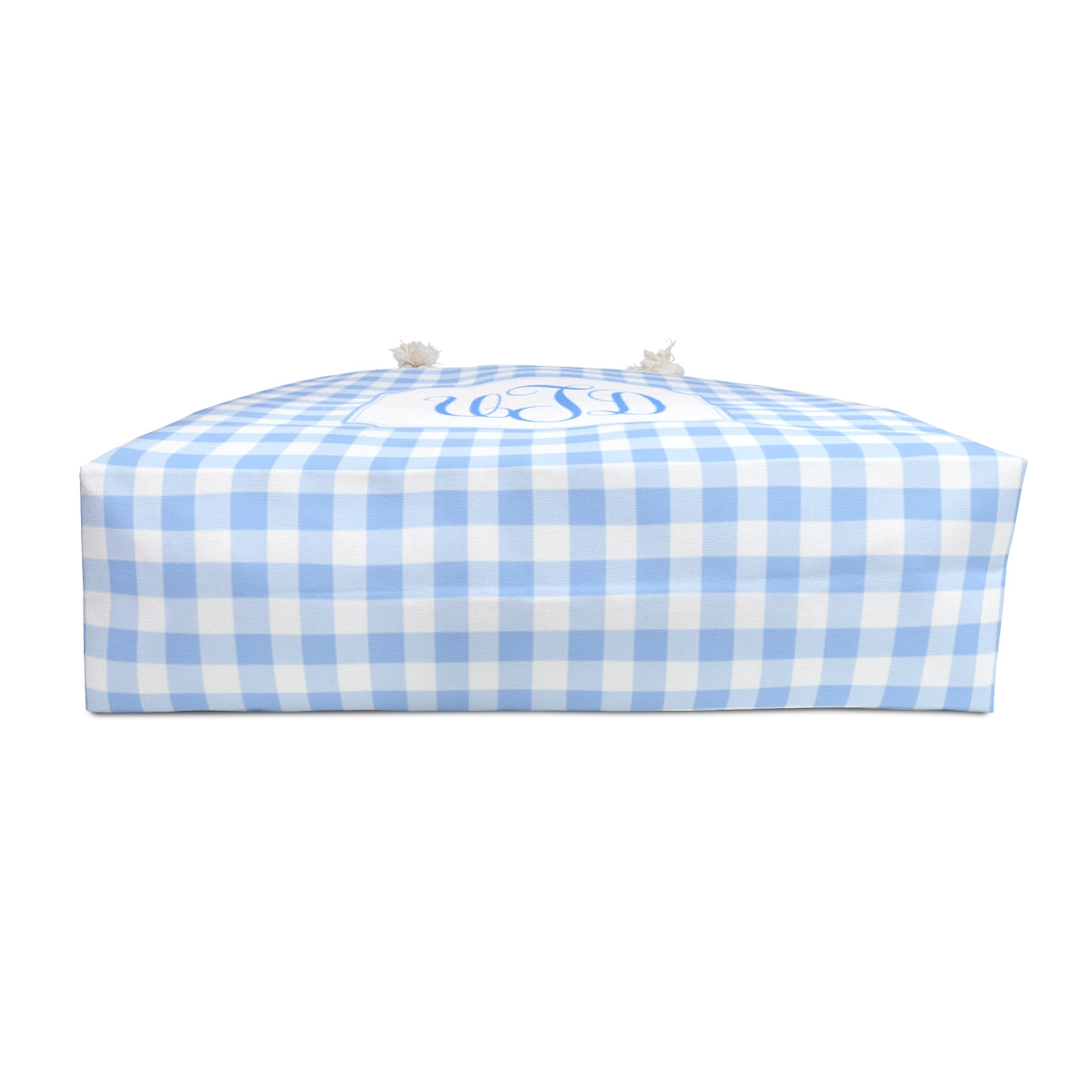 Monogram Gingham Weekender Tote Bag
