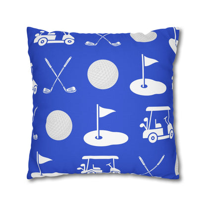Blue Golf Throw Pillow Cover