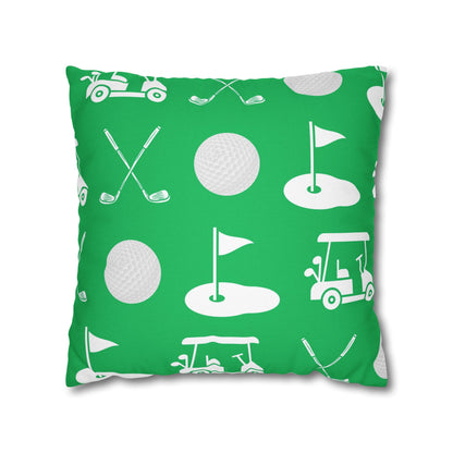 Green Golf Throw Pillow Cover