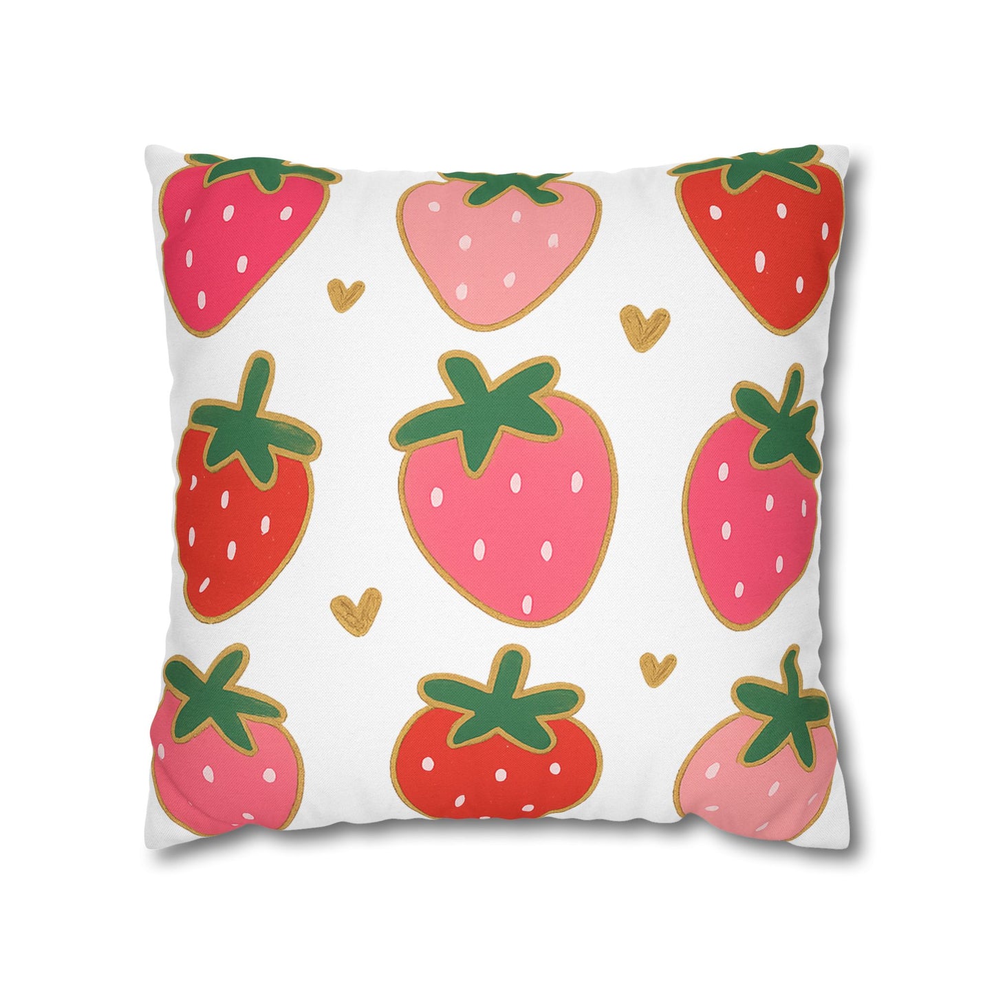 Strawberry Throw Pillow Cover
